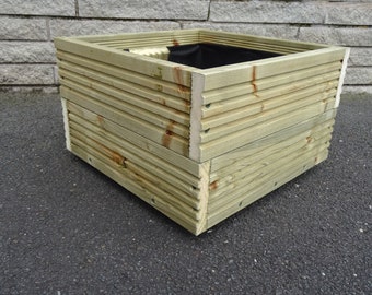 Wooden Tree Planter 16" Square Short