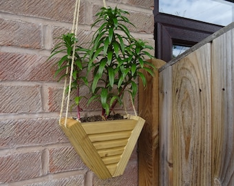 Wooden Garden Planter MINI Hanging