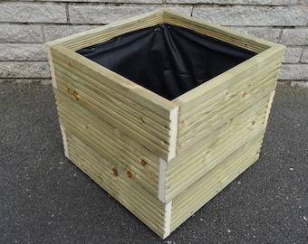 Wooden Tree Planter 16" Square Tall