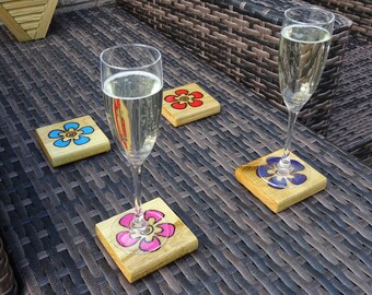 Outdoor Wooden Coasters Hawaiian Style