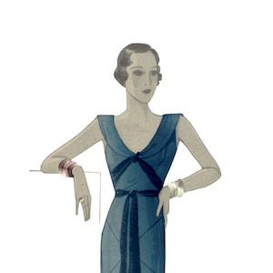 Sewing Pattern 30s / Evening Gown / Multisize Bust 35.5-42 / Multisize Sewing Pattern / 30s Evening Dress / Art Deco / Fashion Magazine / Download