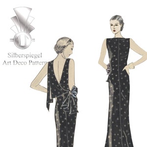 Bias Cut Art Deco Evening Dress / Extravagant 30s Dress Pattern / Elegant Evening Gown Pattern / Vintage Pattern / Modenblatt / PDFDownload