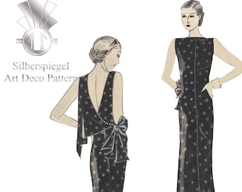 Bias Cut Art Deco Evening Dress / Extravagant 30s Dress Pattern / Elegant Evening Gown Pattern / Vintage Pattern / Modenblatt / PDFDownload