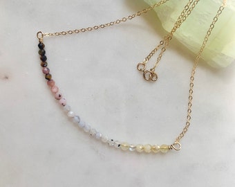 Crystal Gemini Necklace Gemini Birthday Gift June Birthday Gift for Her Zodiac Sign Gifts May Birthday Gift Gold Filled Necklace Girlfriend