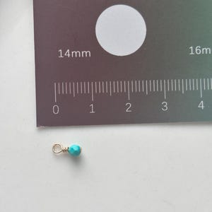 3 mm Single Birthstone Gemstone Charm in Gold Filled for Permanent Jewelry image 6