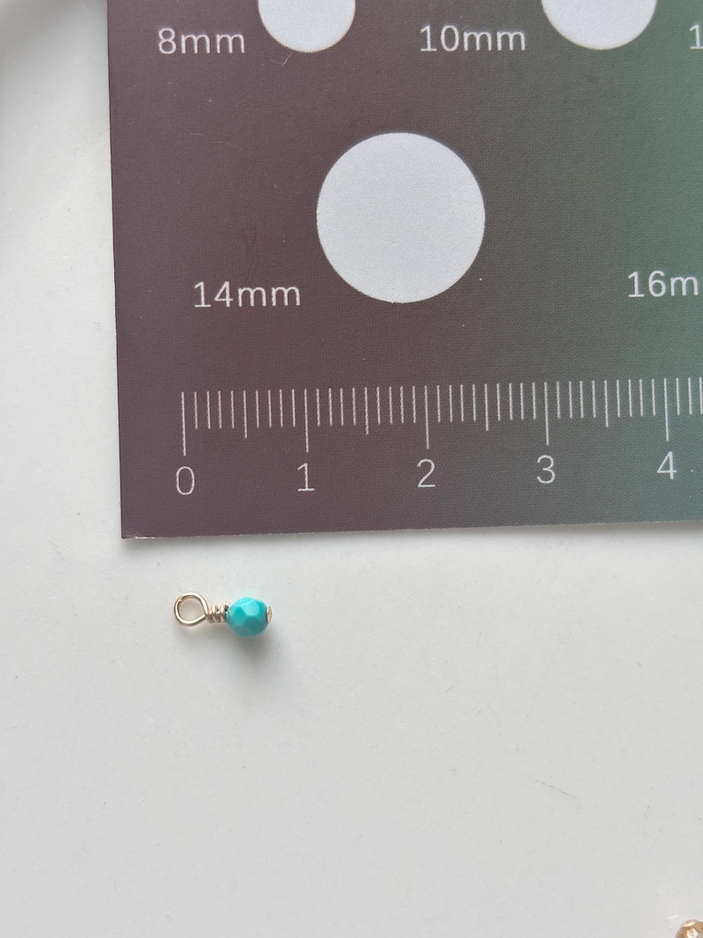 3 mm Single Birthstone Gemstone Charm in Gold Filled for Permanent Jewelry image 6