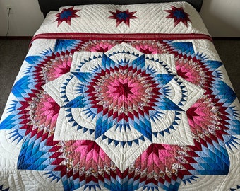 Handgefertigte Amish Quilt Sternpunkte, Quilt zum Verkauf