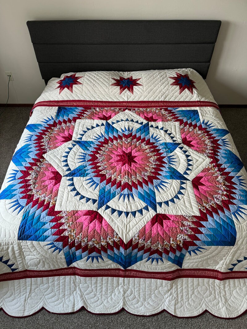 Handmade Amish Quilt Star Points Quilt for Sale Etsy