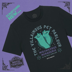Flotsam & Jetsam - The Villainous Pet Parlour - Little Mermaid / Ursula inspired tshirt family sizes (kids to adults)