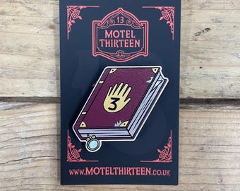 Journal 3 - Gravity Falls inspired eco-friendly wooden pin badge