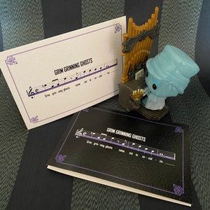 Grim Grinning Ghosts A5 Grüße oder Geburtstagskarte - Perfekt für einen Haunted Mansion Fan - 2 Farboptionen