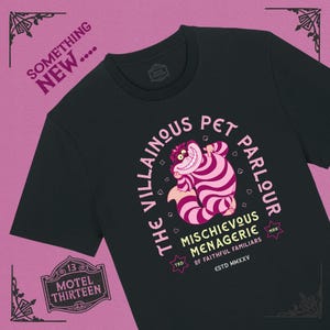 Cheshire Cat - The Villainous Pet Parlour - Alice in Wonderland inspired tshirt family sizes (kids to adults)