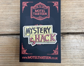 Mystery Shack - Gravity Falls inspired eco-friendly wooden pin badge
