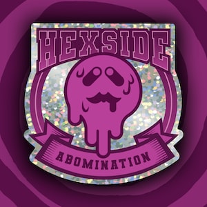 Hexside Abomination Die Cut Glitter Sticker - Inspired by The Owl House
