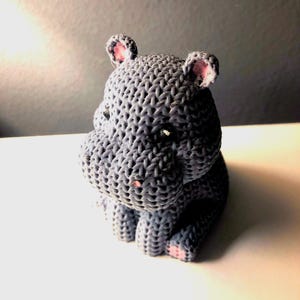 Bébé hippopotame effet tricot