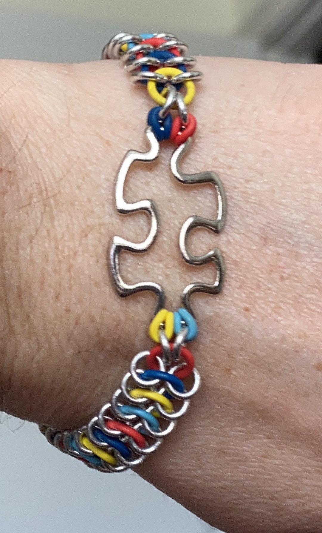 Autism Awareness Puzzle Piece Bracelet - Etsy