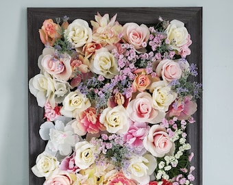 3D Rose Flower Wall, Floral Wall Decor, Flower Wall Hanging, Floral Wall Art, Nursery Floral Sign
