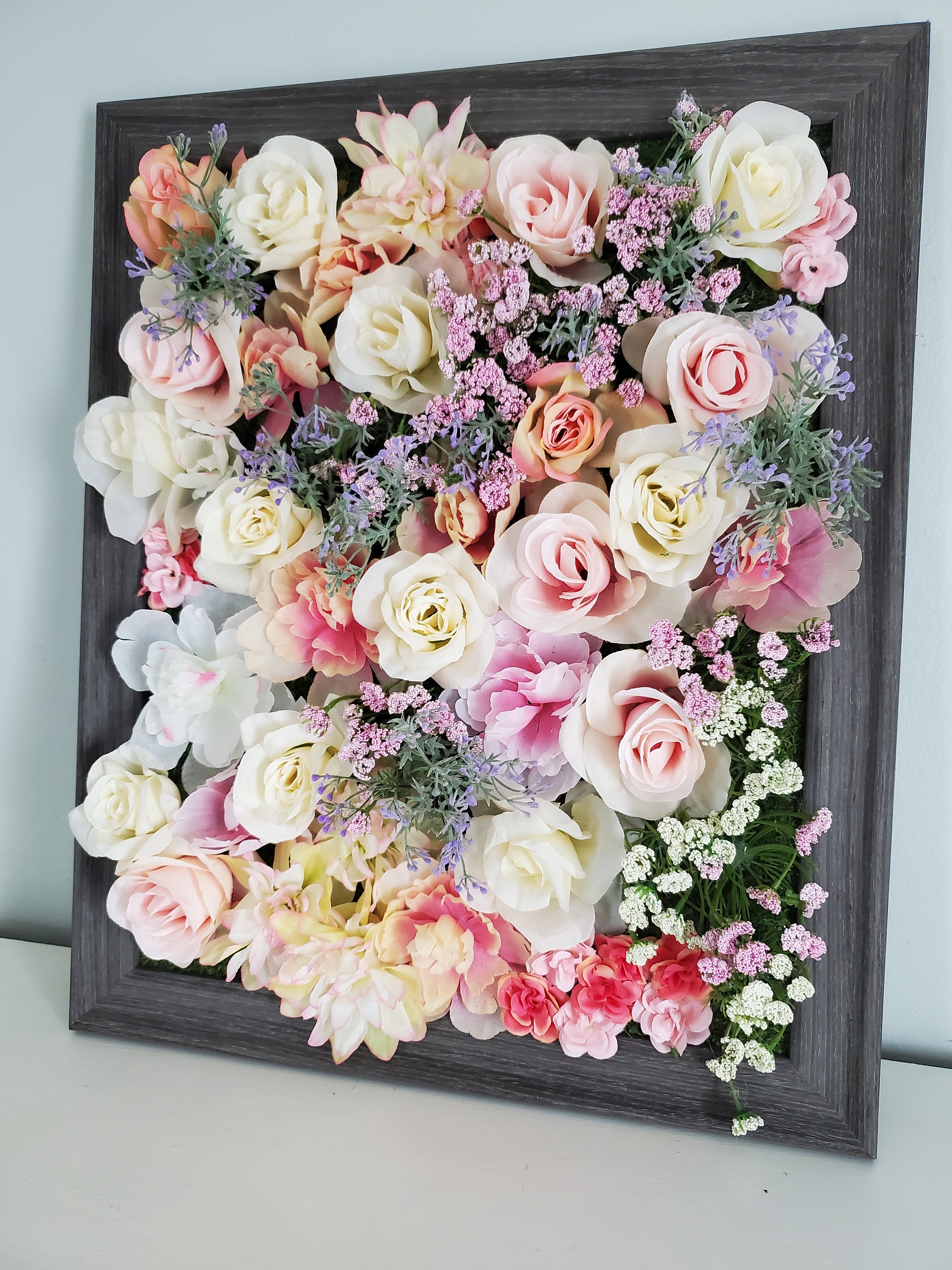 3D Rose Flower Wall, Floral Wall Decor, Flower Wall Hanging, Floral ...