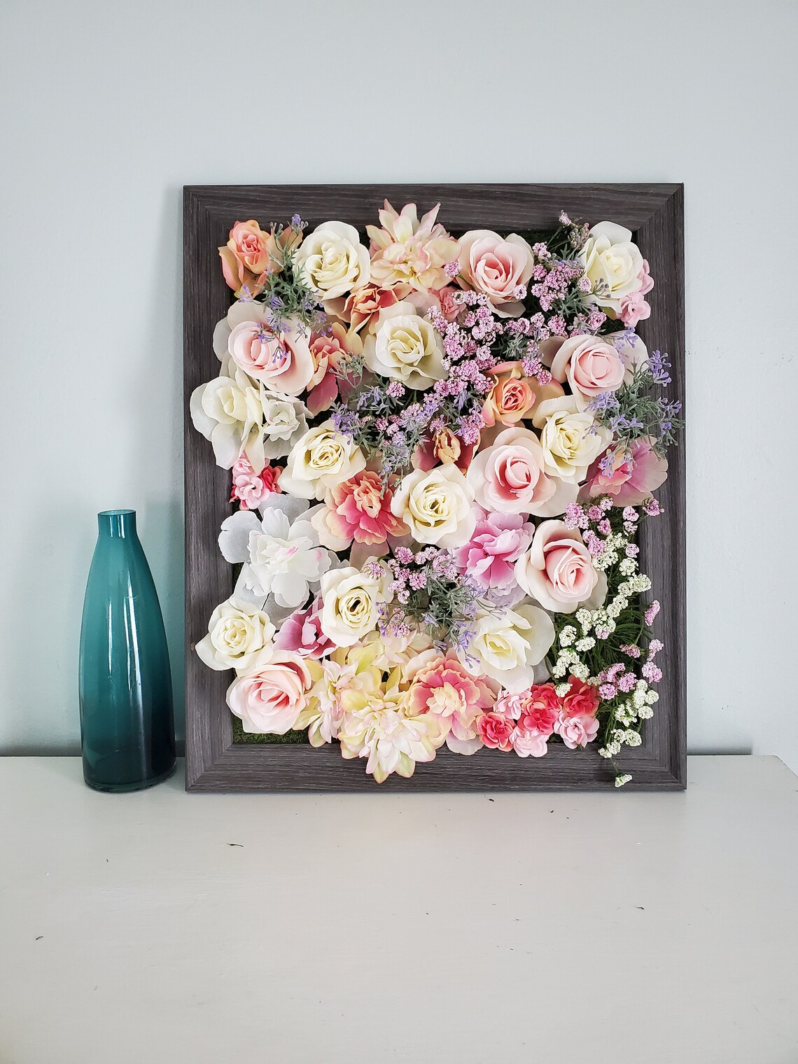 3D Rose Flower Wall, Floral Wall Decor, Flower Wall Hanging, Floral ...