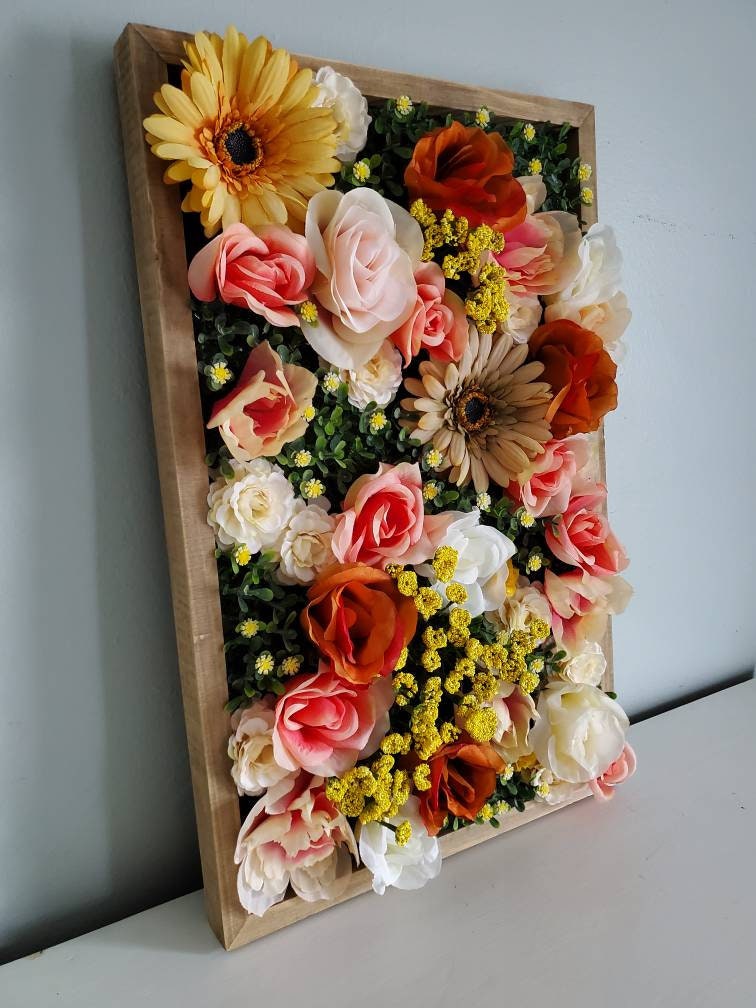 3D Blumen Wand gerahmte Blumen Moos Garten Wand Dekor Etsy