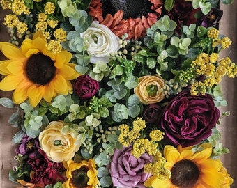Sunflower Flower Wall, Floral Wall Decor, 3D Flower Wall, Floral Wall Art