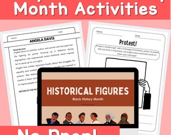 Black History Month Daily Reading Passages & Creative Activities | 20 Influential Figures