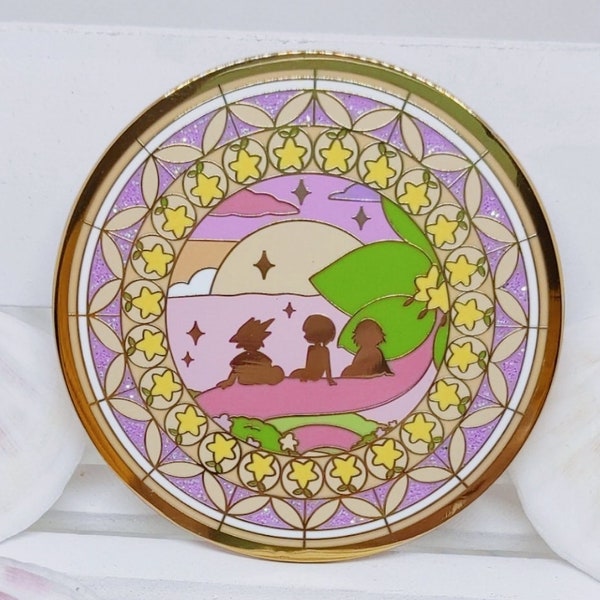 Sunset Island Stained Glass - HARD ENAMEL PIN - Anime Manga Cute Kawaii