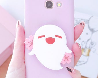 Hu Tao Ghost (Genshin Impact) - PHONE GRIP (Silicone stand for mobile phone) - Kawaii Anime Otaku Geek Gamer Accesory Charm