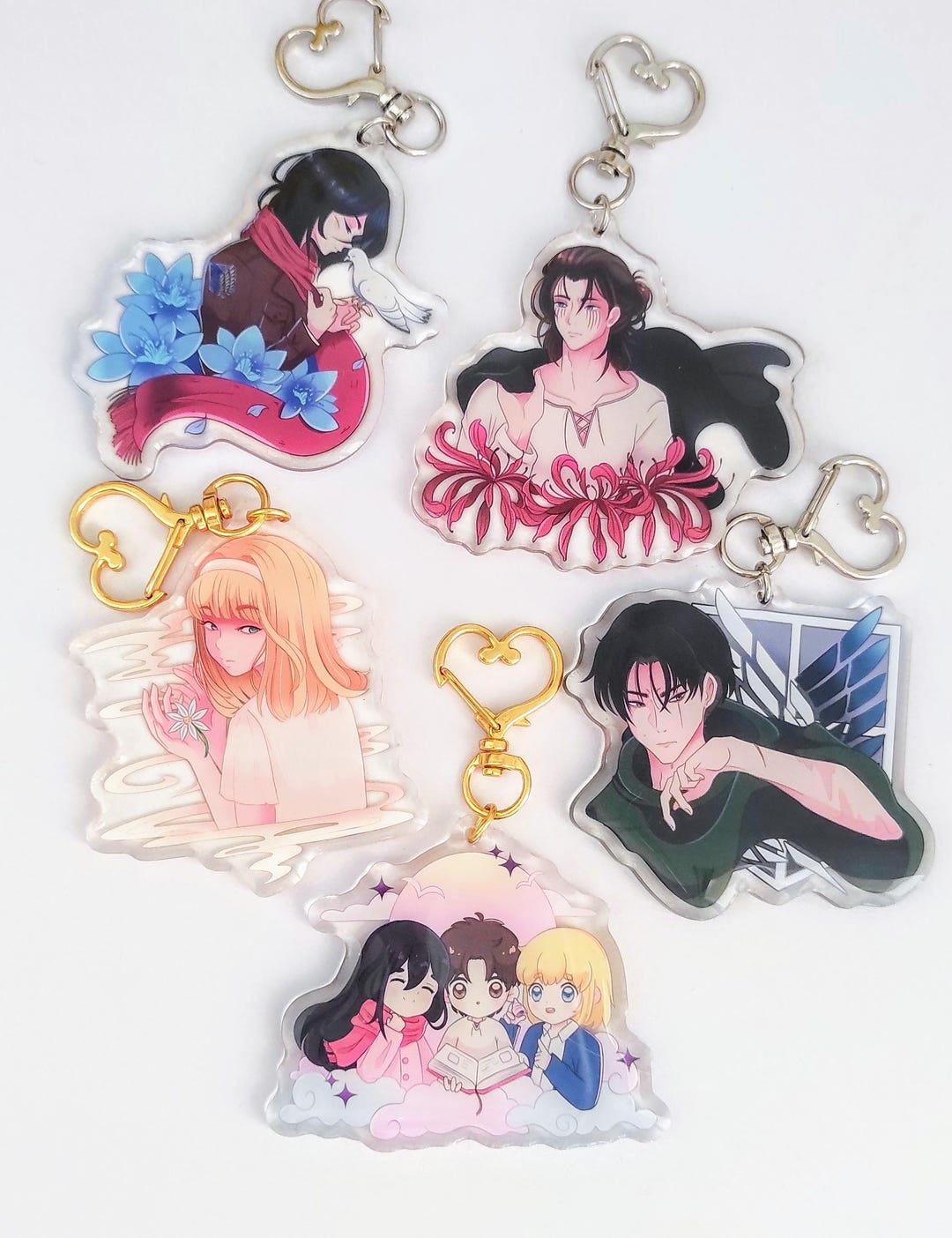 Aot KEYCHAIN ACRYLIC CHARM Anime Manga Cute Kawaii - Etsy