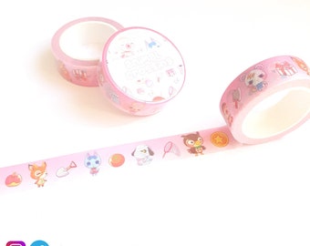 Animal Friends 2 - WASHI TAPE - Kawaii Stationery Bullet Journal Scrapbooking