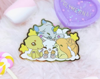 Digital Friends - HARD ENAMEL PIN - Anime Manga Cute Kawaii Monster Pet