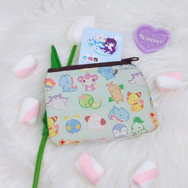 Derpy monsters Teal Coin purse wallet gamer kawaii videogame