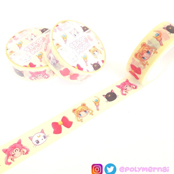 Moon Cuties - WASHI TAPE - Kawaii Stationery Bullet Journal Scrapbooking