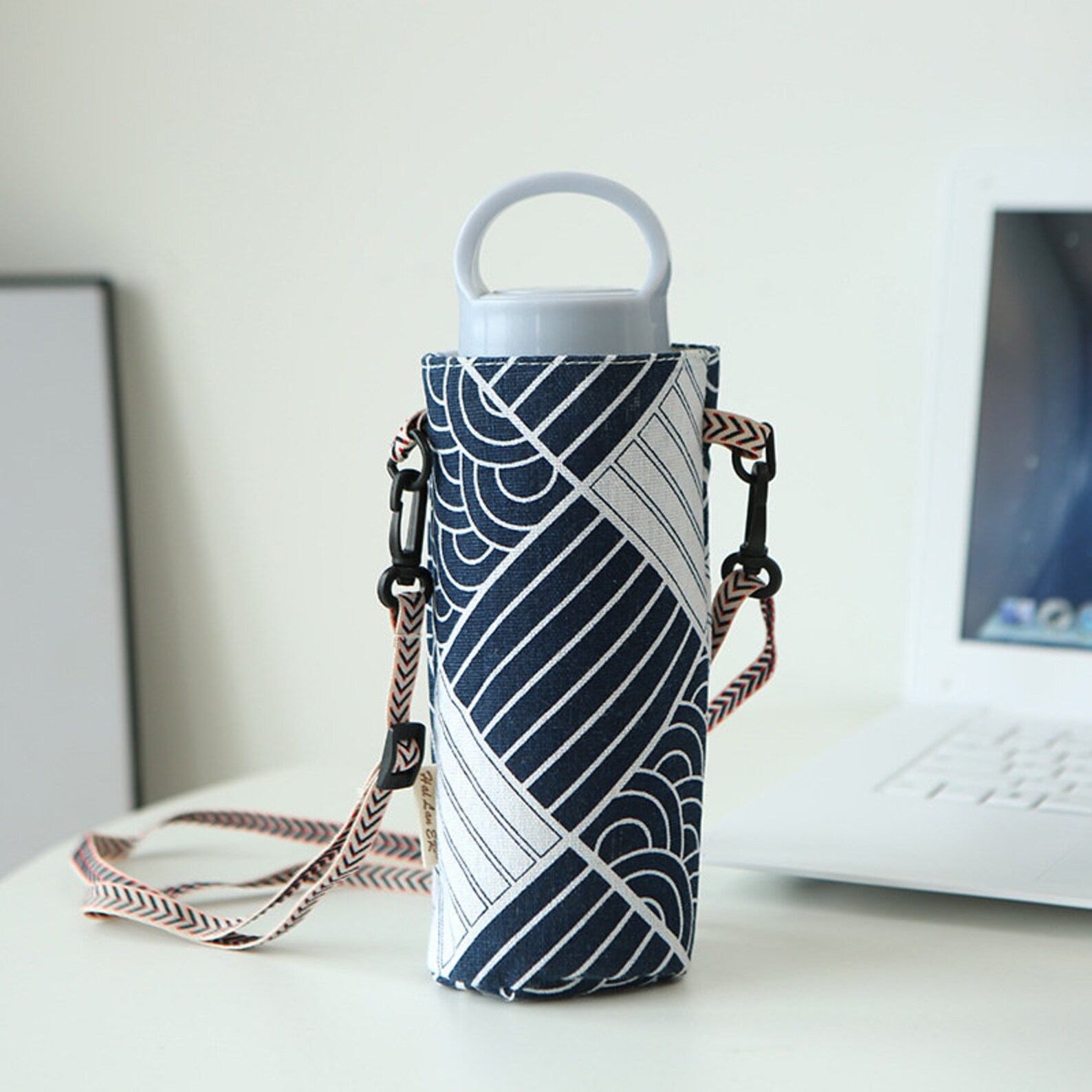 Water Bottle Holder Case With Strap Eco Friendly 100 Etsy