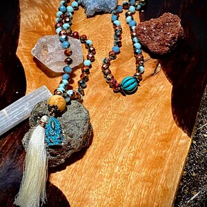 Remover of Obstacles Mala - 108 bead Handmade Mala with Ganesh Charm
