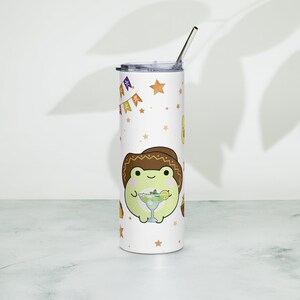 Kawaii Frog Tumbler | Cute Frog | Frog Decor Mug | We Love Tacos and Margaritas Frog