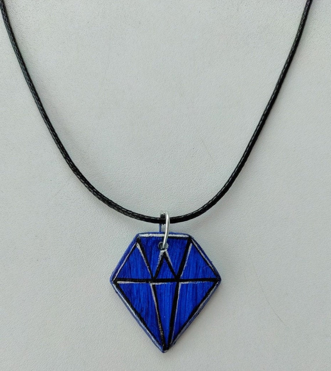 Blue Gem Pendant Etsy