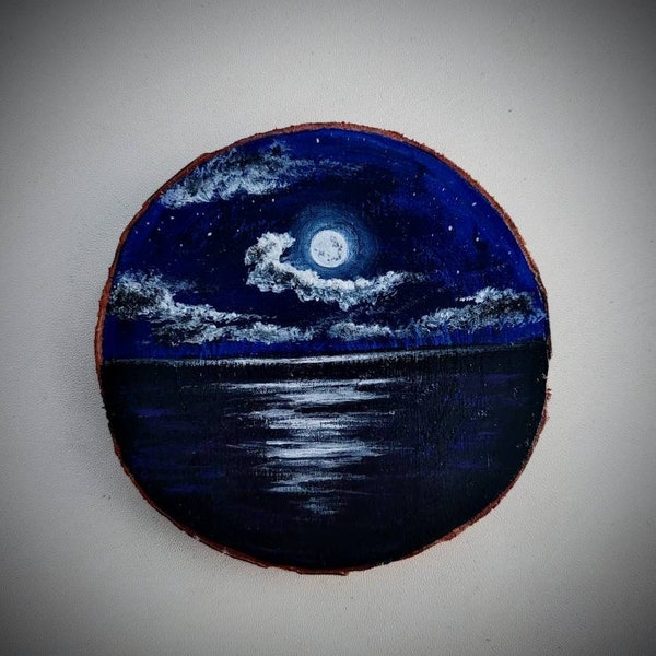 Full Moon Landscape Coaster