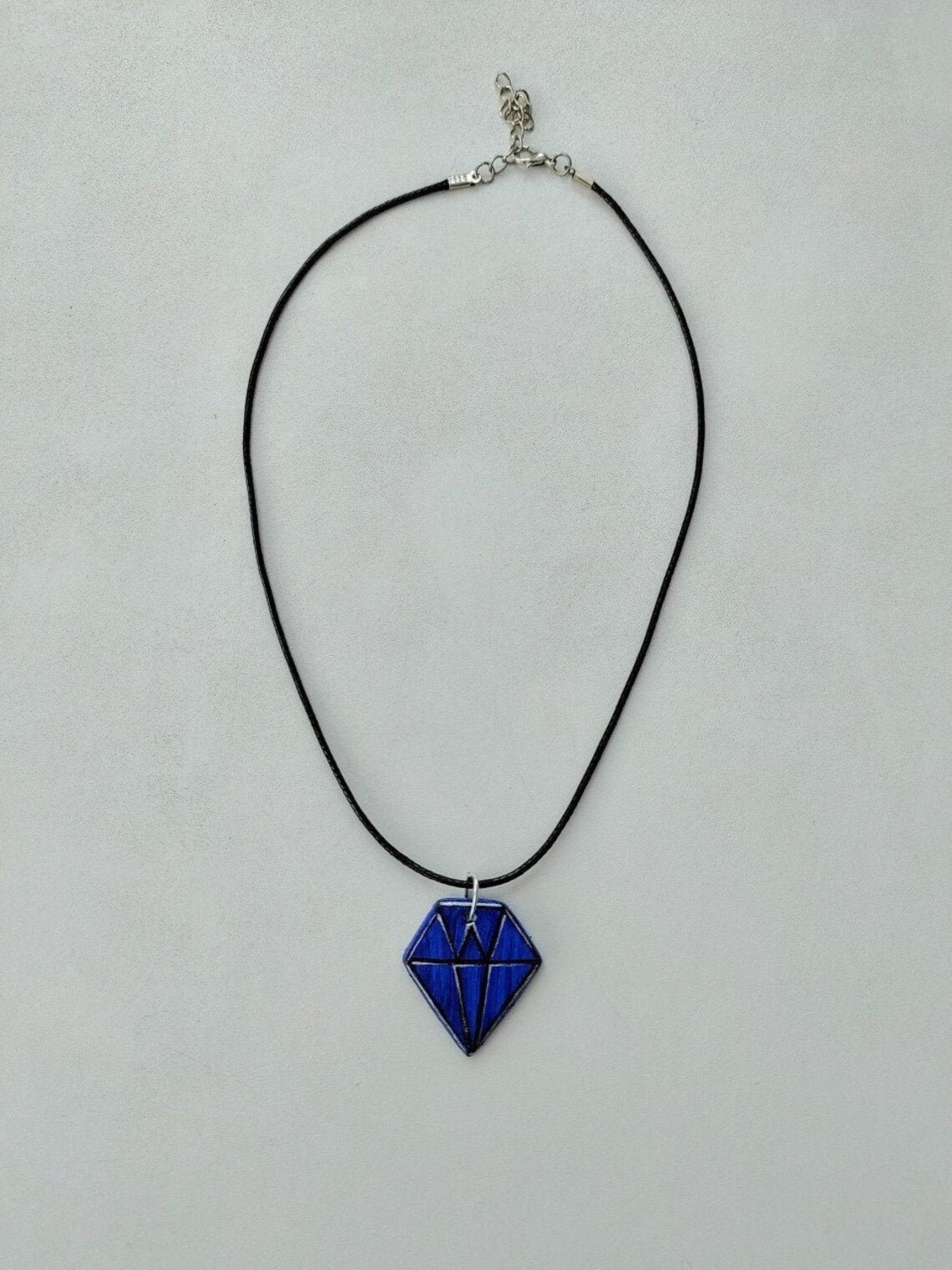 Blue Gem Pendant Etsy