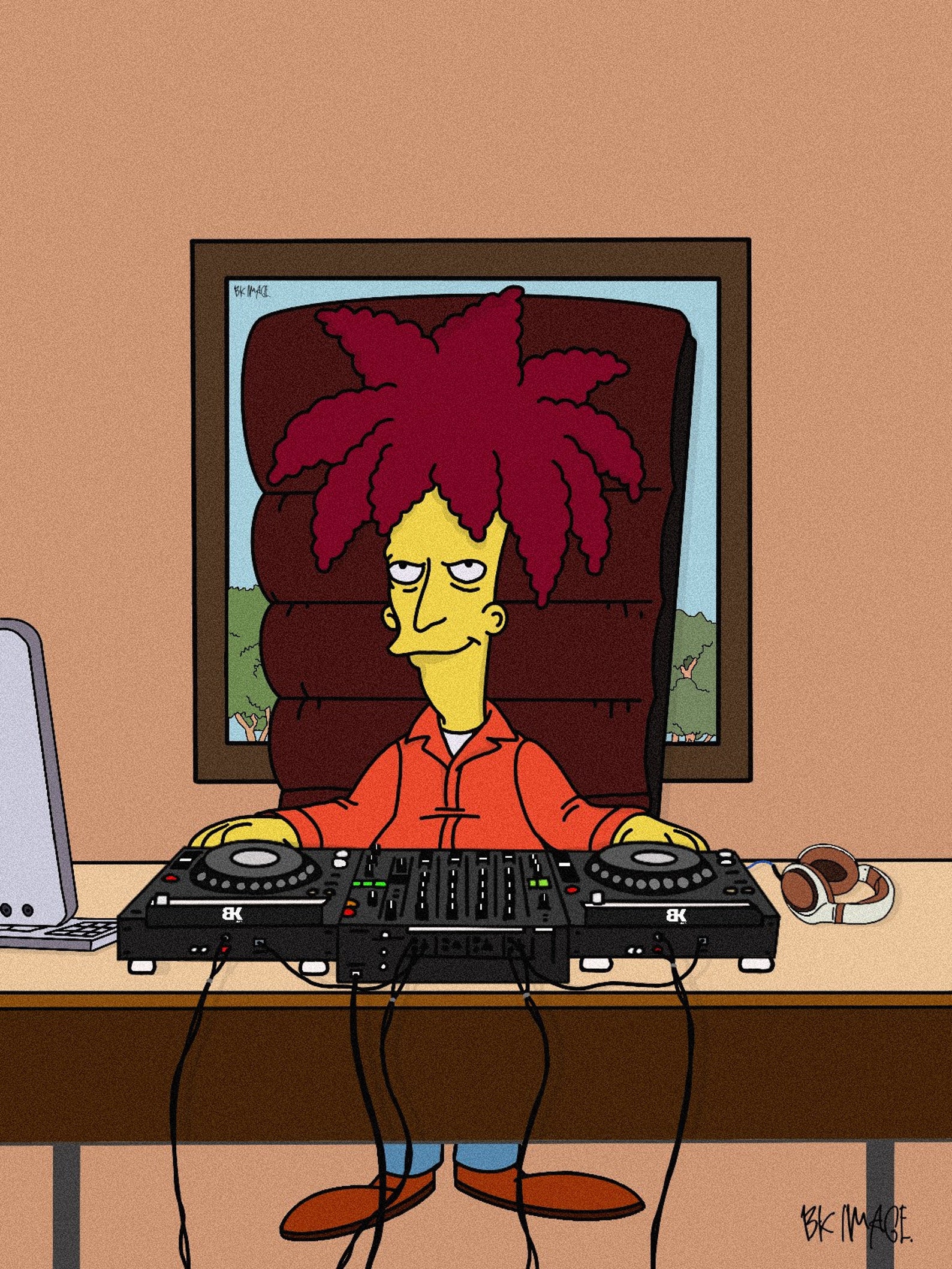 The Simpson Collection DJ SIDESHOW Poster Etsy