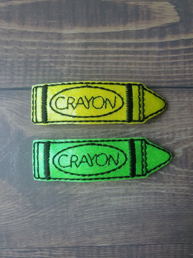 Crayon Hair Clips Felt Hair Clips Hair Clippies Hair Bows Etsy