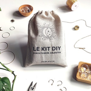 Celestial Suncatchers DIY Kit • Make 3 hanging light catchers • Home decor or car charm • Gift for dreamy creatives • Mindful and unique