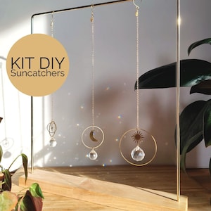 DIY Celestial Suncatchers Kit Make up to 3 sun catchers Hanging Decoration for Home or rear view mirror, handmade in France zdjęcie 2