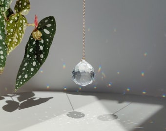Suncatcher CRISTAL • Grande boule cristal sun catcher simple et elegant • Décoration Minimaliste pour une ambiance unique • Cadeau feng shui