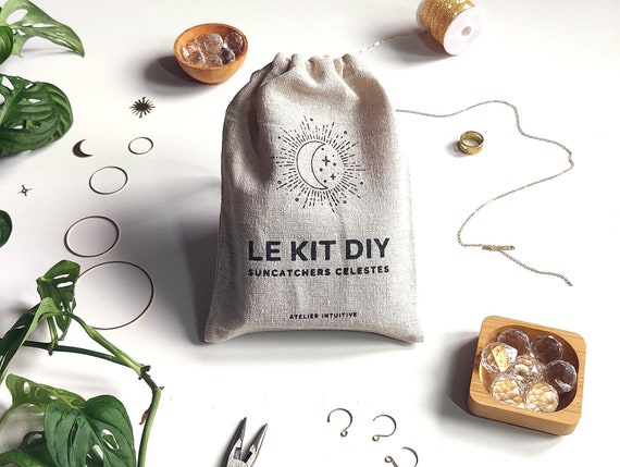 KIT DIY Suncatchers Célestes : Fabriquez jusqu'à 3 attrape soleil sur le thème du soleil de la lune et des étoiles | Kit créatif déco