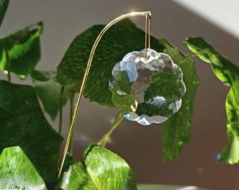 Plant Stake Suncatcher POPPY: Crystal rainbow maker for plants | Minimalist plant decor | Unique Gift for Plant Lovers, Handmade in France