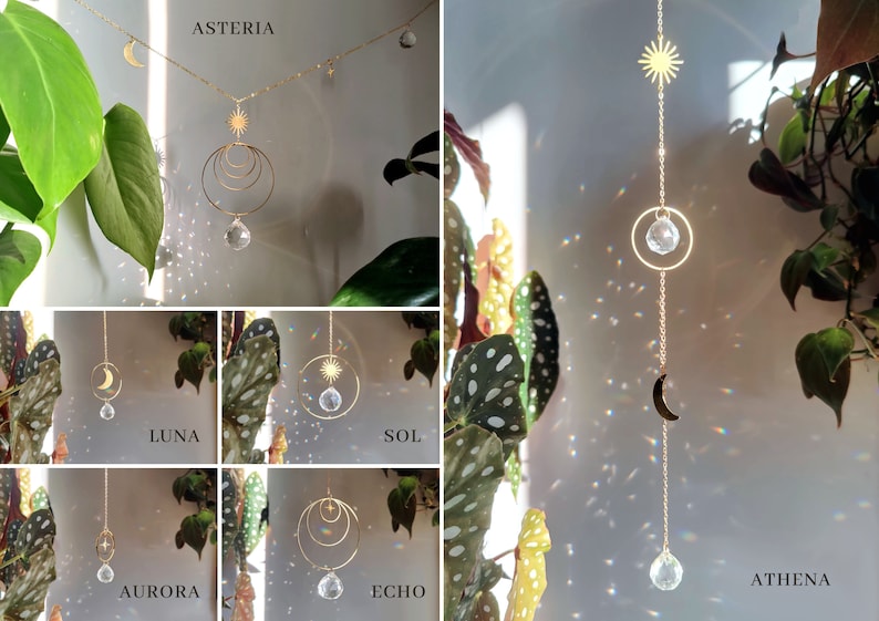 DIY Celestial Suncatchers Kit Make up to 3 sun catchers Hanging Decoration for Home or rear view mirror, handmade in France zdjęcie 5