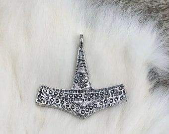 Thor's Hammer Pendant / Pewter / Viking / Anglo Saxon / Norse Pagan / Heathen / Asatru / Mjölnir / Replica / LARP / Reenactment / Amulet