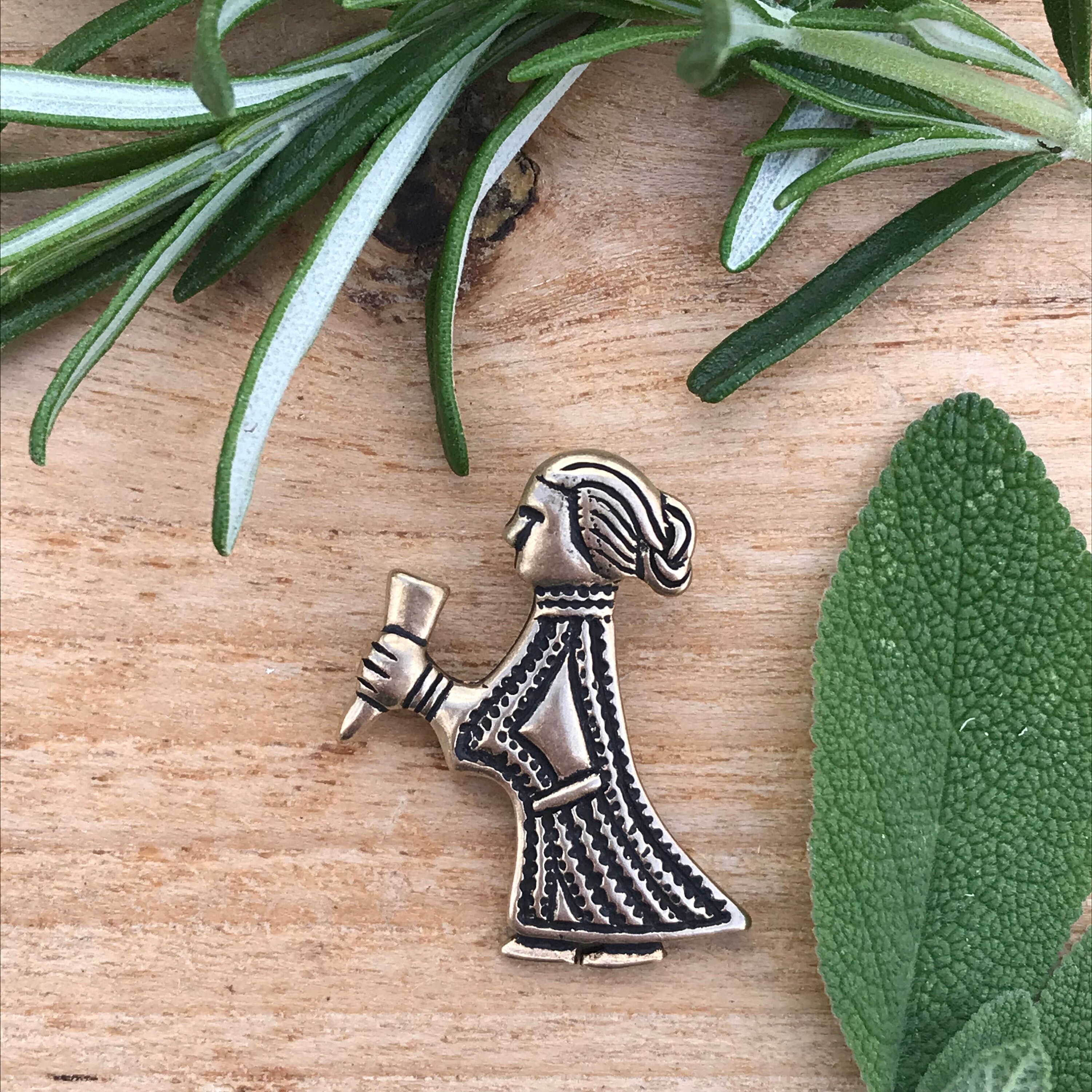 Dryad Design Bronze Freyr Pendant - Norse God Of Fertility & Prosperity Jewelry - Asatru Pagan - View #5