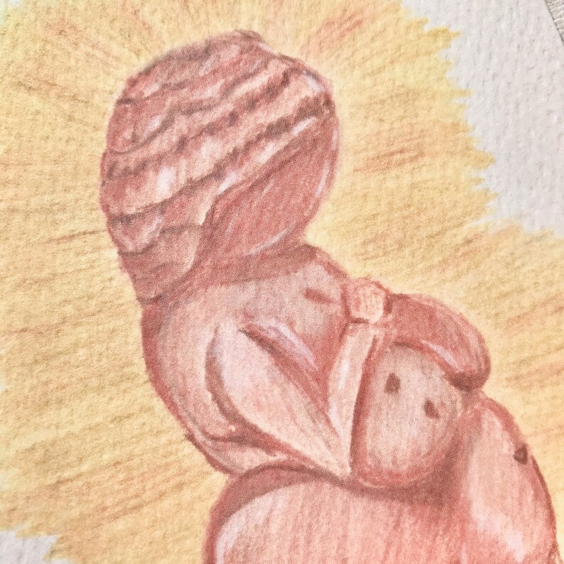 Venus of Willendorf A6 Altar Card / Print / Paleolithic / Etsy